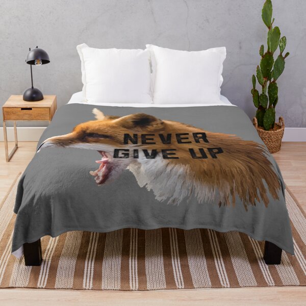 Item preview, Motivational Fox Illustration Never Give Up designed and sold by Arturo Daniel Garcia Palomo.