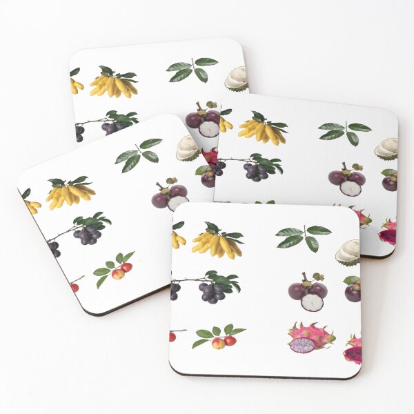 Item preview, Vibrant tropical fruits collection with leaves and branches designed and sold by Creative88Art.