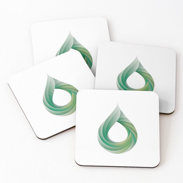 Item preview, Stunning green water drop logo symbolizing eco friendly innovation designed and sold by Creative88Art.