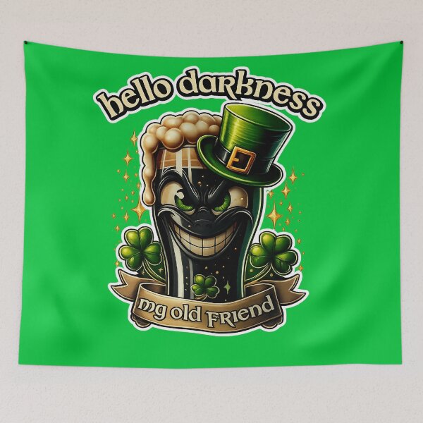 Item preview, Hello Darkness My Old Friend Shirt – Funny Irish Stout St Patrick’s Day Design designed and sold by GarnerSupplyCo.