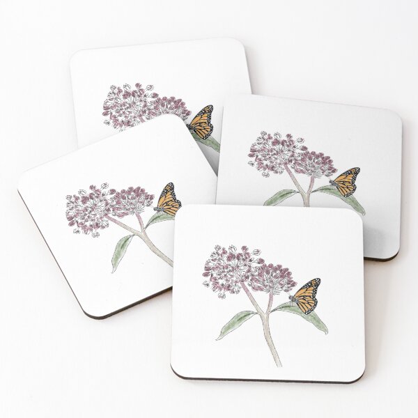 Item preview, Monarch and milkweed designed and sold by naomiitea.