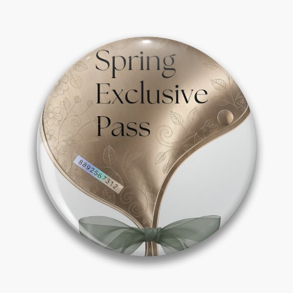 Item preview, Golden Spring Exclusive Pass with elegant green bow and floral design designed and sold by Creative88Art.