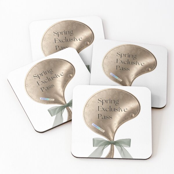 Item preview, Golden Spring Exclusive Pass with elegant green bow and floral design designed and sold by Creative88Art.