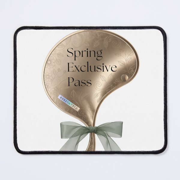 Item preview, Golden Spring Exclusive Pass with elegant green bow and floral design designed and sold by Creative88Art.