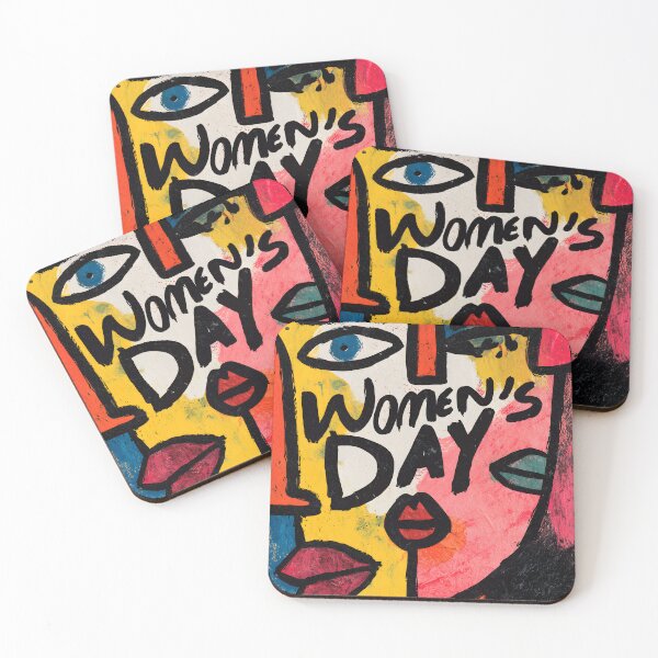 Item preview, Cubist Fauvist Women's Day Abstract Portrait with Bold Colors, Patterns and Distinct Facial Features designed and sold by OlfactoART Studio.