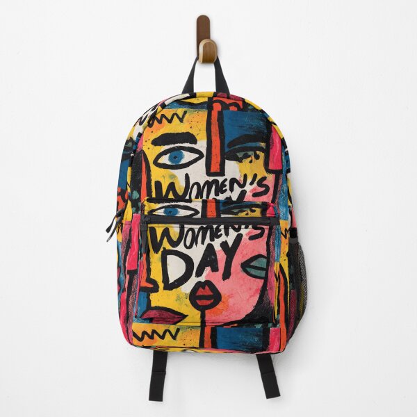 Item preview, Cubist Fauvist Women's Day Abstract Portrait with Bold Colors, Patterns and Distinct Facial Features designed and sold by OlfactoART Studio.