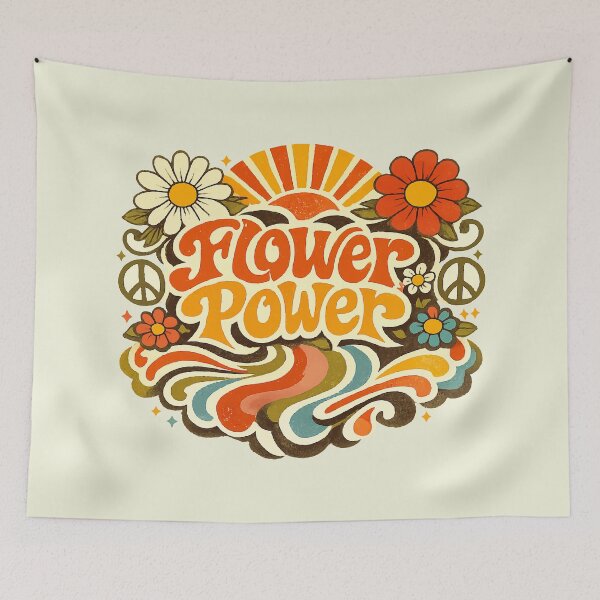 Item preview, Vibrant Psychedelic Flower Power 70s Retro Design designed and sold by Far Out Goods.