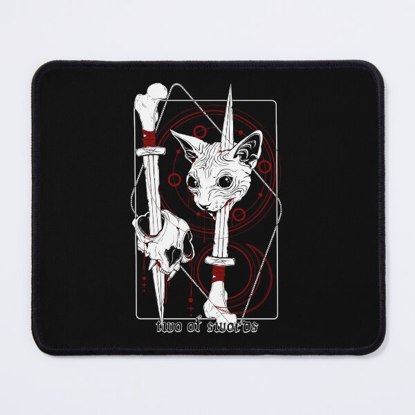 Item preview, Two of Swords - Sphynx Cat Tarot designed and sold by vonKowen.