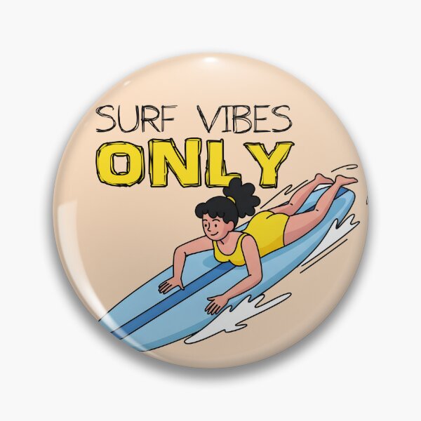 Item preview, Surf Vibes Only – Surfer Girl Gliding on a Wave designed and sold by Sea Gem.