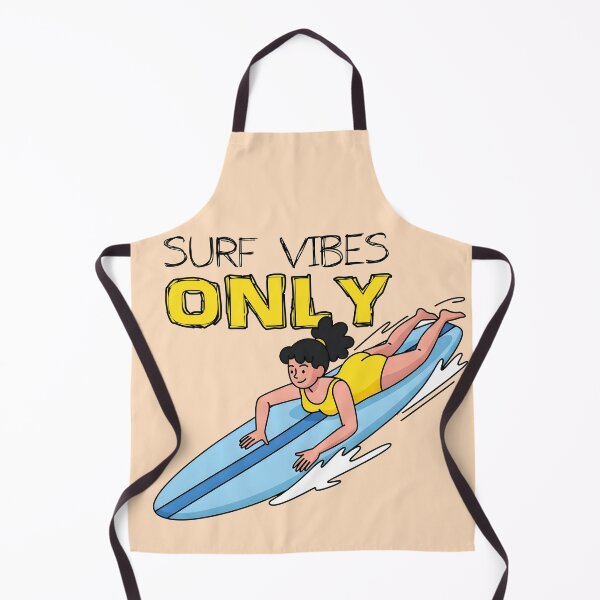 Item preview, Surf Vibes Only – Surfer Girl Gliding on a Wave designed and sold by Sea Gem.
