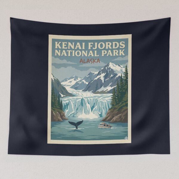 Item preview, Kenai Fjords National Park - Alaska designed and sold by GoodOldVintage.