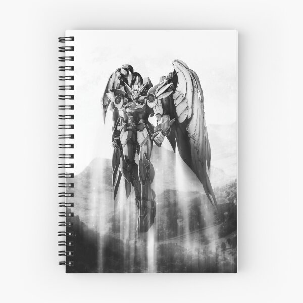 Item preview, Wing Gundam remaster HD ink art black white  designed and sold by sabartgunpla.