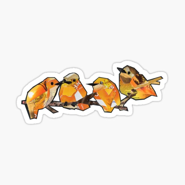 Orange quartet Sticker