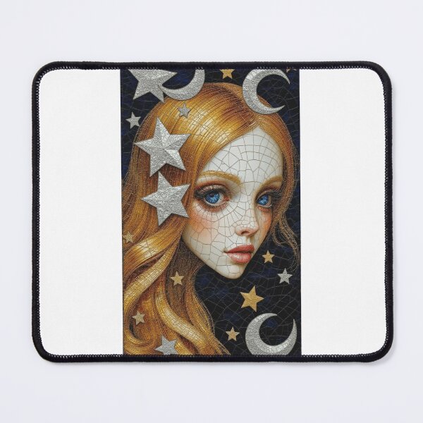 Item preview, Whimsy blonde girl celestial mosaic designed and sold by Manicmomma78.