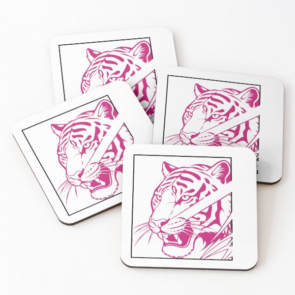 Item preview, Minimalist Hot Pink Tiger Stencil Design designed and sold by Mistique ✨.