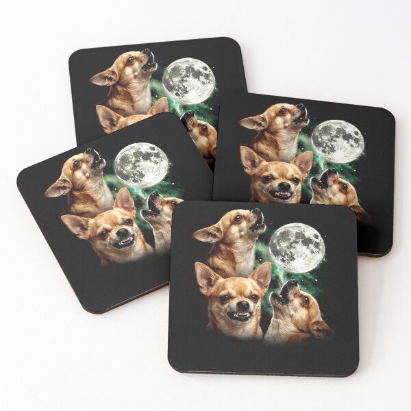 Item preview, Vintage 90s Chihuahua Howling At The Moon designed and sold by krystalRomanart.
