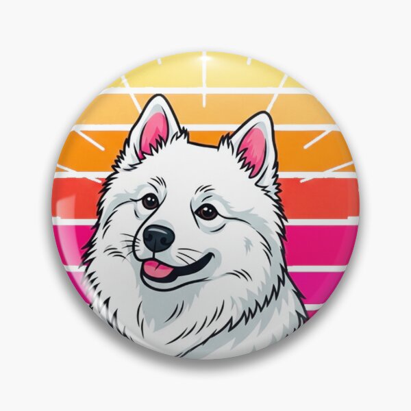 Item preview, American Eskie Dog Retro Sunset designed and sold by Pollock.