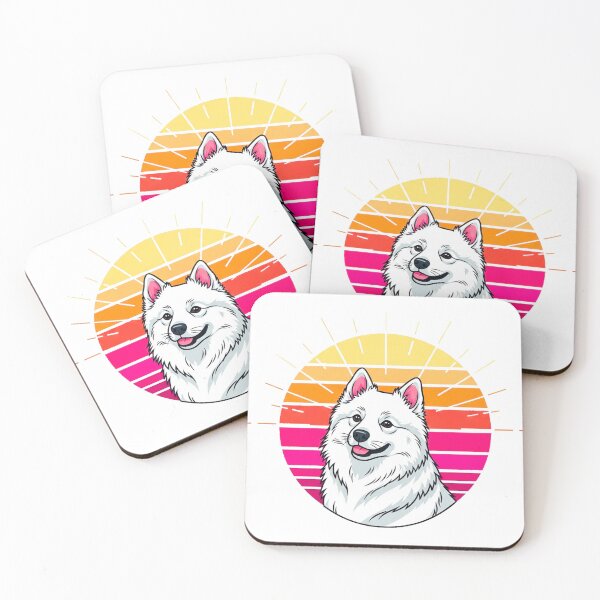 Item preview, American Eskie Dog Retro Sunset designed and sold by Pollock.