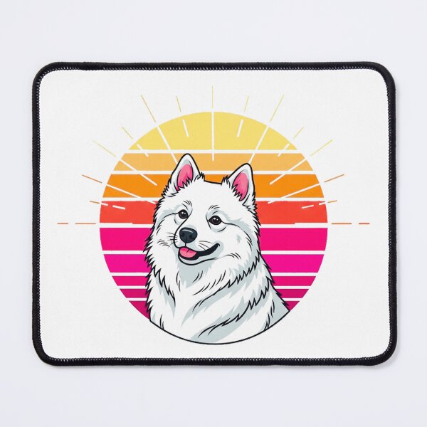 Item preview, American Eskie Dog Retro Sunset designed and sold by Pollock.