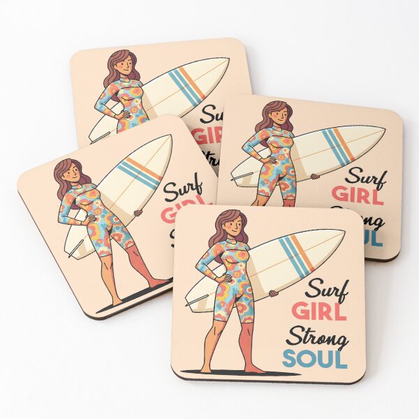Item preview, Surf Girl, Strong Soul – Confident Surfer Holding Her Board designed and sold by Sea Gem.