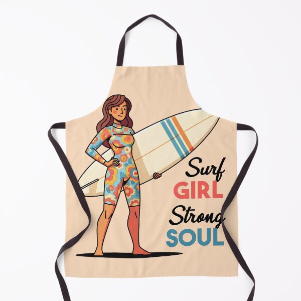 Item preview, Surf Girl, Strong Soul – Confident Surfer Holding Her Board designed and sold by Sea Gem.