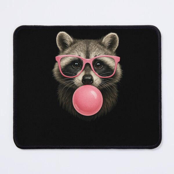Item preview, Raccoon Face Eating Gum And Makes A Bubble designed and sold by krystalRomanart.
