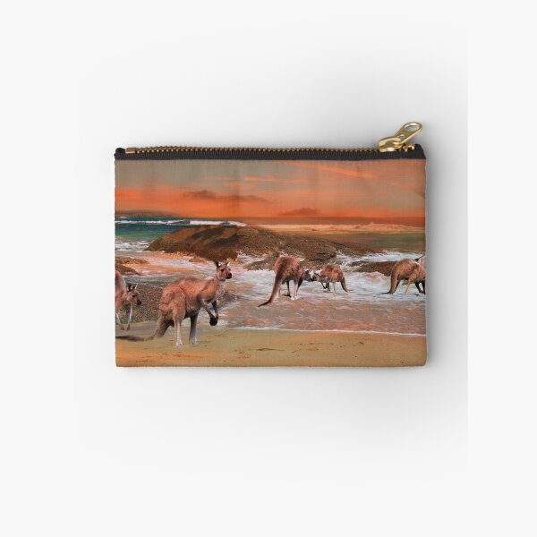 Item preview, Kangaroo Family At The Beach designed and sold by A-Work-Of-Art.