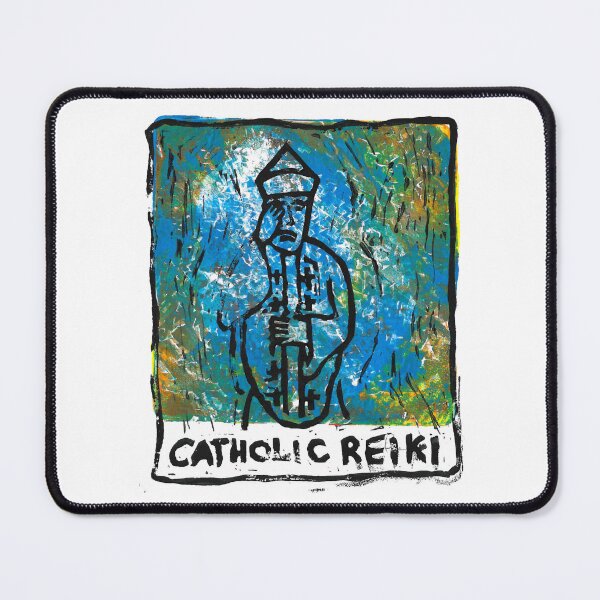 Item preview, Catholic Reiki Blue Green Yellow designed and sold by BarryMayfield.