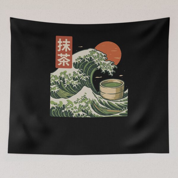 Item preview, Matcha Japanese Wave Green Tea designed and sold by krystalRomanart.