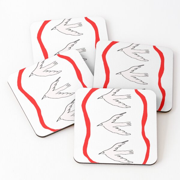 Item preview, Minimal Flying Birds Line Art designed and sold by AnnaVikhrArt.