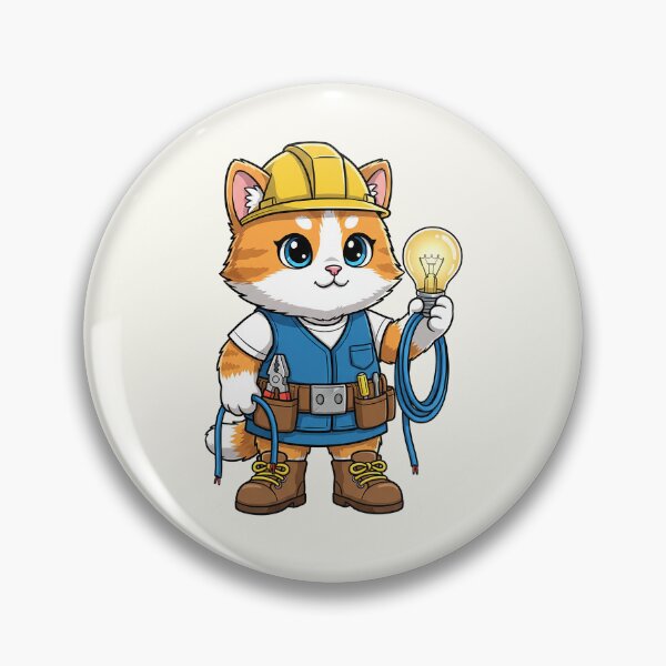 Item preview, Electrician Worker Cat designed and sold by HoopeStylee.