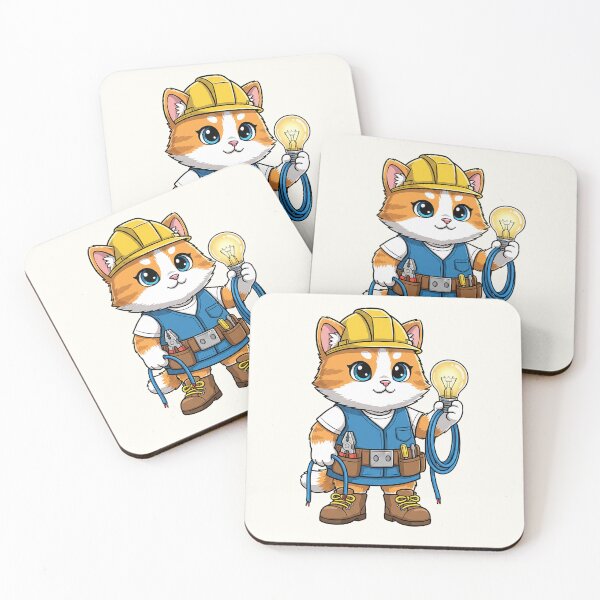 Item preview, Electrician Worker Cat designed and sold by HoopeStylee.