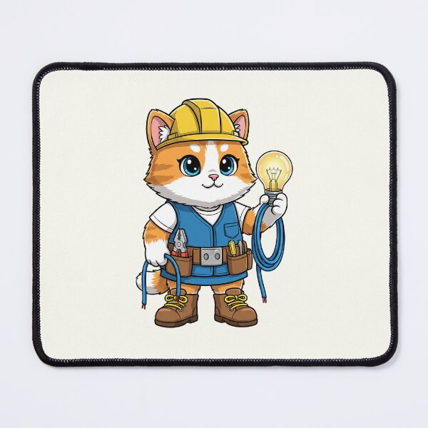 Item preview, Electrician Worker Cat designed and sold by HoopeStylee.