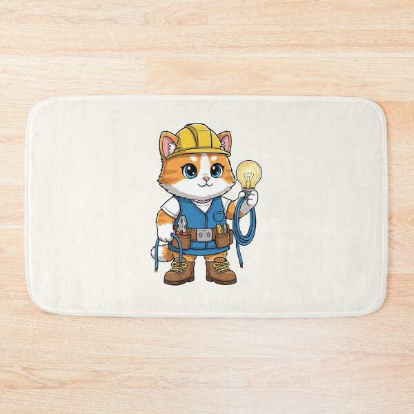 Item preview, Electrician Worker Cat designed and sold by HoopeStylee.