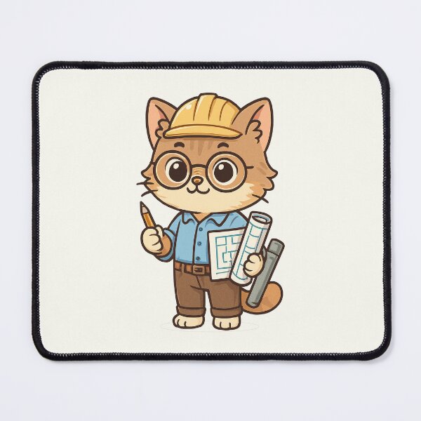 Item preview, Cute Architect Cat designed and sold by HoopeStylee.