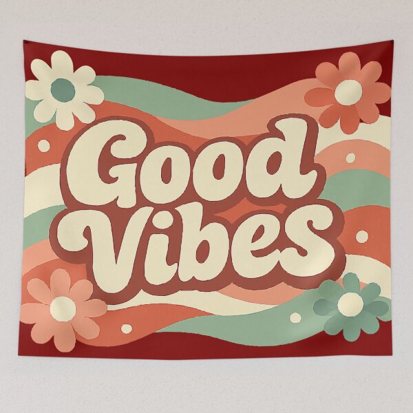 Item preview, Retro 70s Good Vibes Groovy Muted Aesthetic Design designed and sold by Far Out Goods.