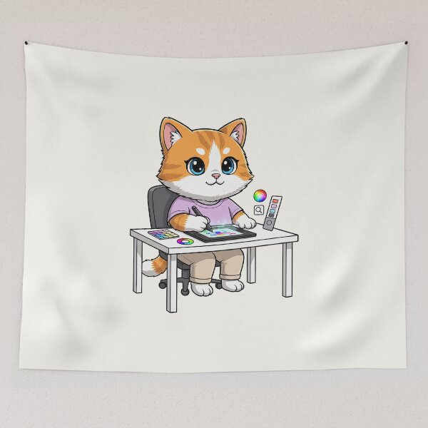 Item preview, Graphic Designer Cat designed and sold by HoopeStylee.