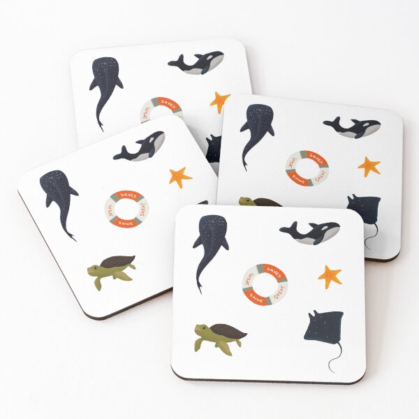 Item preview, Ocean animals sea life creatures sticker set stickers  designed and sold by SKULLPEACHES.