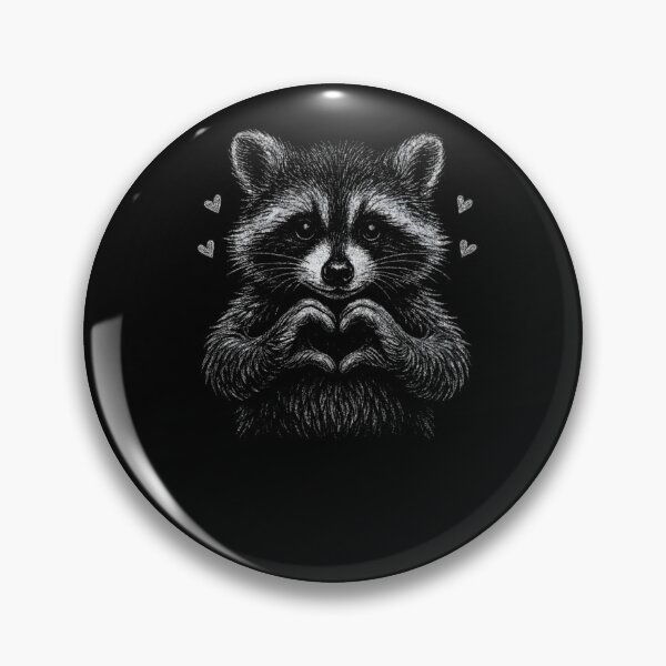 Item preview, Hearts Raccoon designed and sold by krystalRomanart.