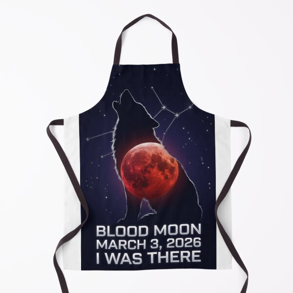 Item preview, Blood Moon Total Lunar Eclipse March 3 2026 Wolf Howling Souvenir designed and sold by kinany00.