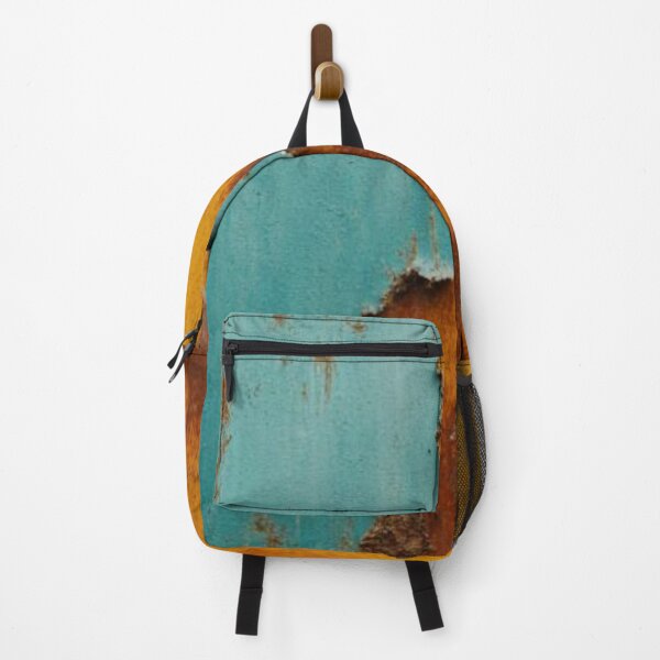 Item preview, Vivid Teal and Orange Peeling Paint Rust designed and sold by The Rust Lab.