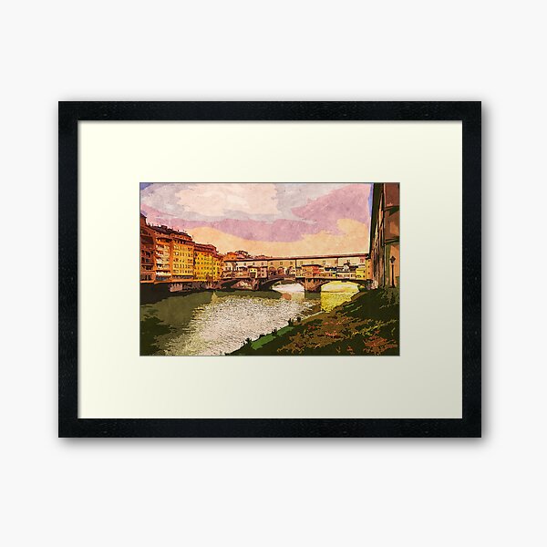 Florence, Ponte Vecchio Framed Art Print