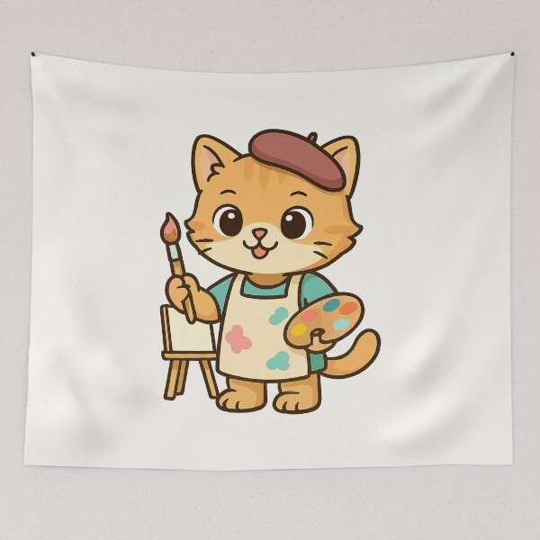 Item preview, Painter Artist Cat designed and sold by HoopeStylee.