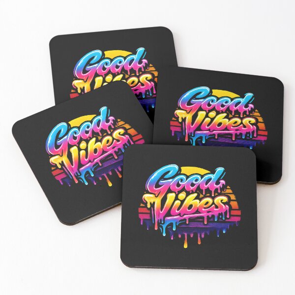 Item preview, Neon Dripping Good Vibes Retro Street Art Design designed and sold by Far Out Goods.