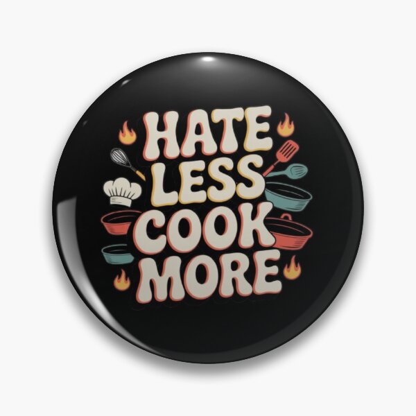 Item preview, Hate Less Cook More Positive Chef Kitchen Humor Quote designed and sold by MagicSD Designs.