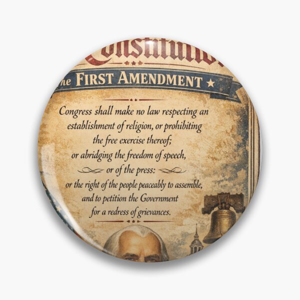 Item preview, Retro First Amendment Poster Rolled Up designed and sold by ArtofDissent.