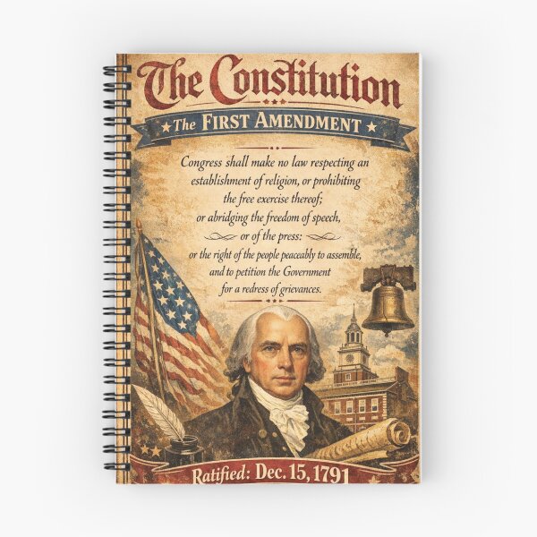 Item preview, Retro First Amendment Poster Rolled Up designed and sold by ArtofDissent.