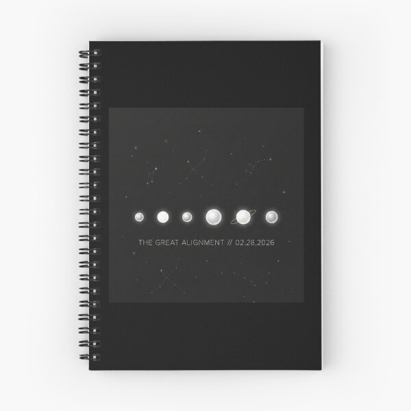 Item preview, Great Planetary Alignment Feb 28 2026 Astronomy Minimalist Space Art designed and sold by kinany00.