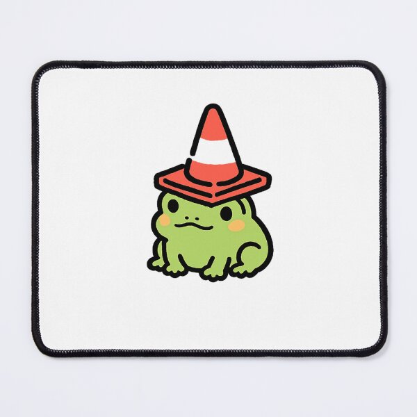 Item preview, Cute Frog with Traffic Cone – Cool Humor Kawaii Illustration designed and sold by HeyHas.