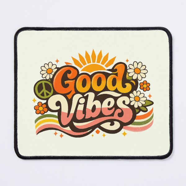 Item preview, Good Vibes Retro 70s Groovy Psychedelic Typography designed and sold by Far Out Goods.